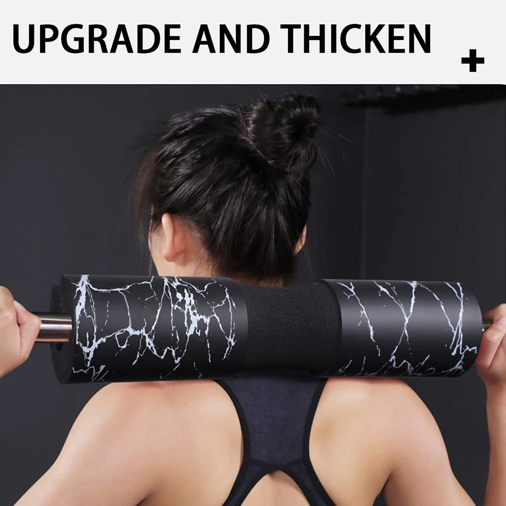 Barbell Pad for Squats: Neck and Shoulder Protective Support for Lunges, Hip Thrusts - Fits Standard and Olympic Bars - Weight Lifting Training Essential