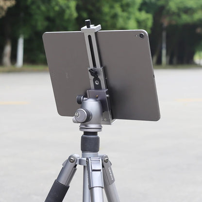 Universal Aluminum Alloy Tablet & Phone Stand – Adjustable Tripod Holder Clip for Mobile Devices