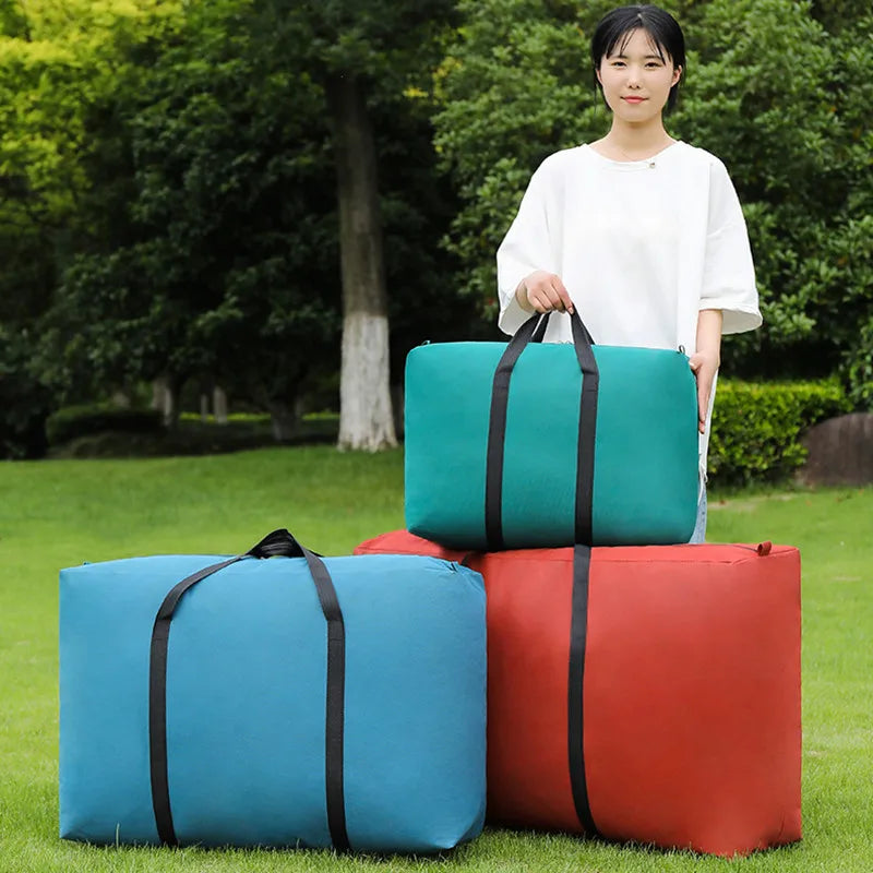 Large Capacity Storage Bag - Waterproof Dustproof Quilt & Clothing Organizer for Closet and Under-Bed Storage