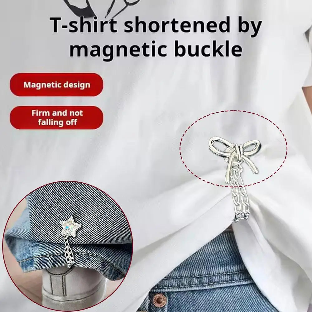 Magnetic Clothing Clips with Chain - Multi-Function Jean, Scarf & Trouser Cuff Fixing Pins