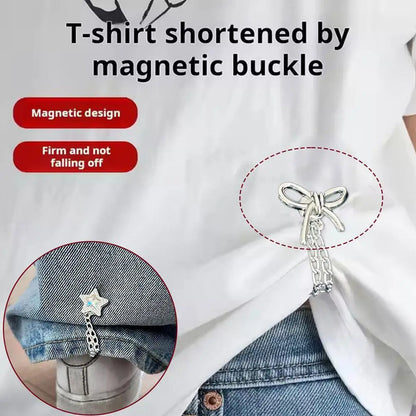 Magnetic Clothing Clips with Chain - Multi-Function Jean, Scarf & Trouser Cuff Fixing Pins