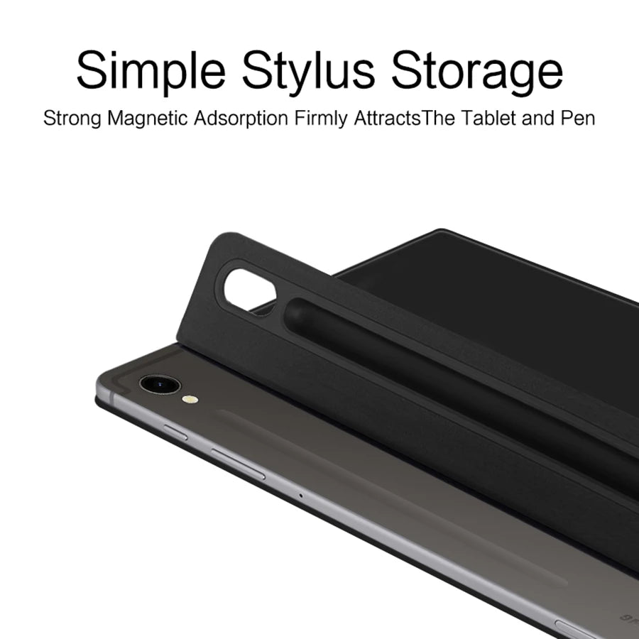 HUWEI Magnetic Case for Samsung Galaxy Tab - Smart Shell Stand Cover for S9 FE, S7, S8 Plus, S9FE, S7FE, S9+, S8+, S8, S9 Ultra