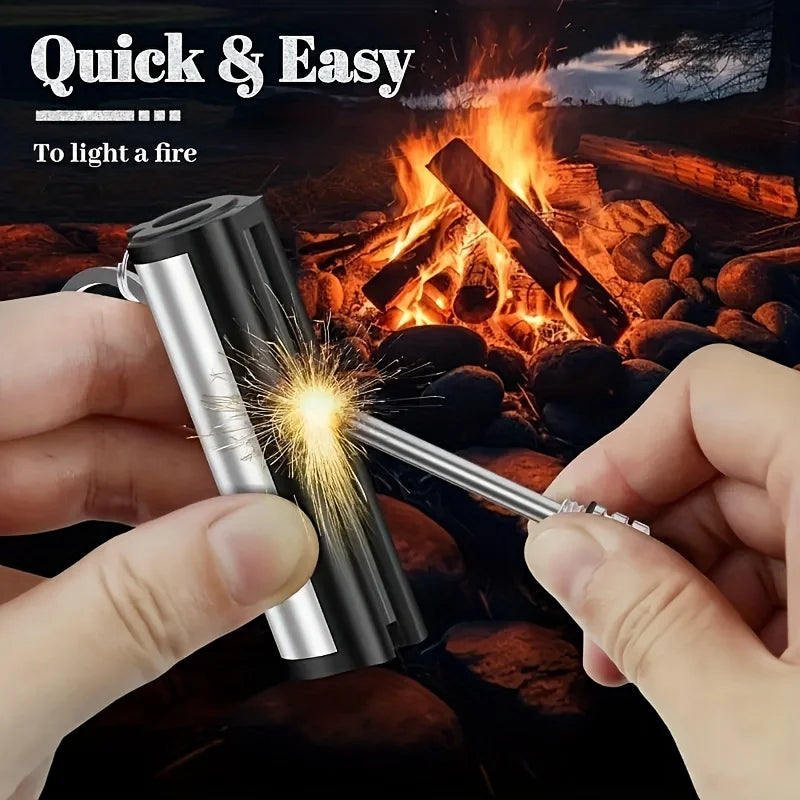 1-50 Pack Flint Metal Match Lighter – Portable Outdoor Survival Lighter, Lights Up to 10,000 Times