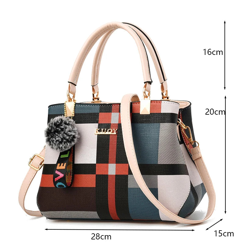 PU Leather Casual Crossbody Bag for Women - Luxury Designer Tote Handbag, Large Capacity Travel Shoulder Sac