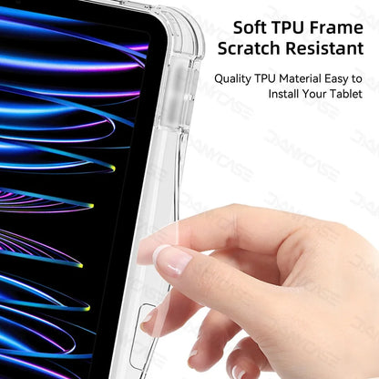 2025 Transparent iPad Case — Shockproof Cover for iPad Pro, Air, Mini & 5th–11th Gen (11–12.9")