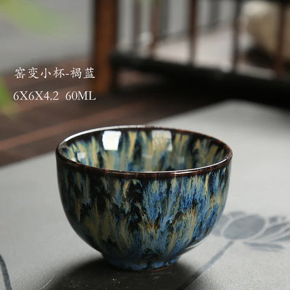 Mini Ceramic Tea Bowl – Kiln Glazed Chinese Kung Fu Teacup for Tea or Espresso