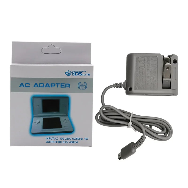 AC 100-240V Travel Charger – EU/US Plug Adapter for Nintendo DS, DS Lite, NDSL