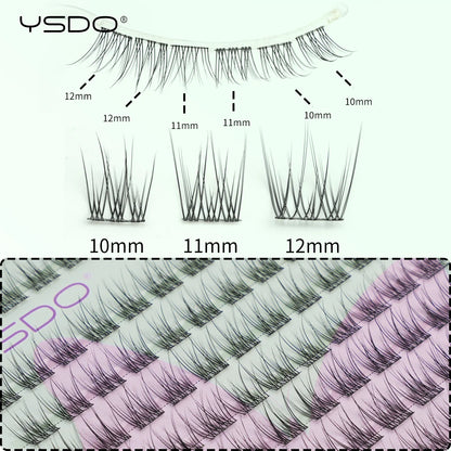 YSDO Premade Volume Fans Eyelash Extensions – 10/14 Rows Natural Mink Individual Cluster Lashes for Makeup