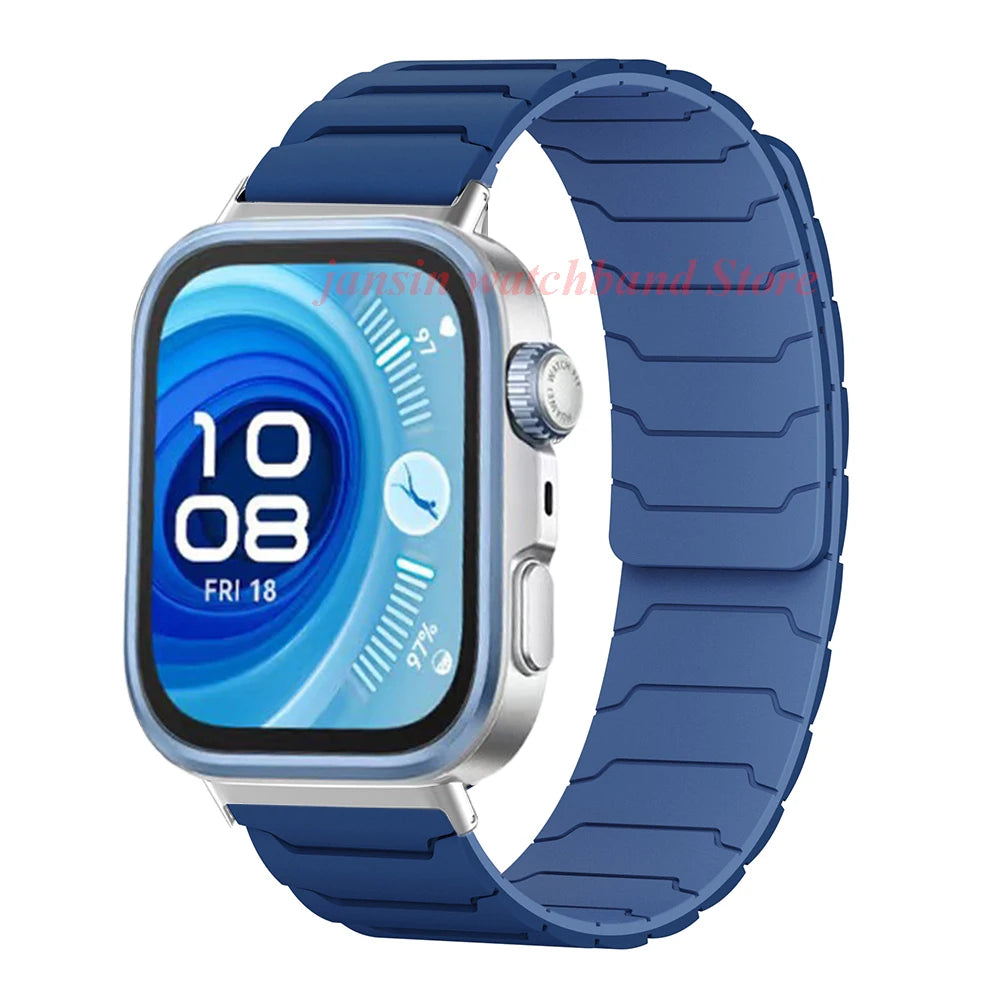 Magnetic Loop Strap for Huawei Watch – Silicone Sports Band for Fit3, Fit4 & Fit4 Pro Replacement Bracelet