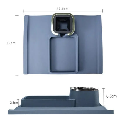 Anti-Slip Cup Holder Sofa Armrest Tray – Silicone Organizer for Recliner, Couch, and Remote Control