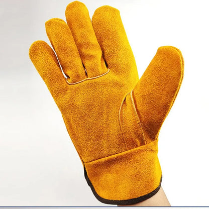 Versatile Men's Cowhide Work Gloves - Ideal for Driving, Gardening, Welding, and More - Ultimate Safety and Protection