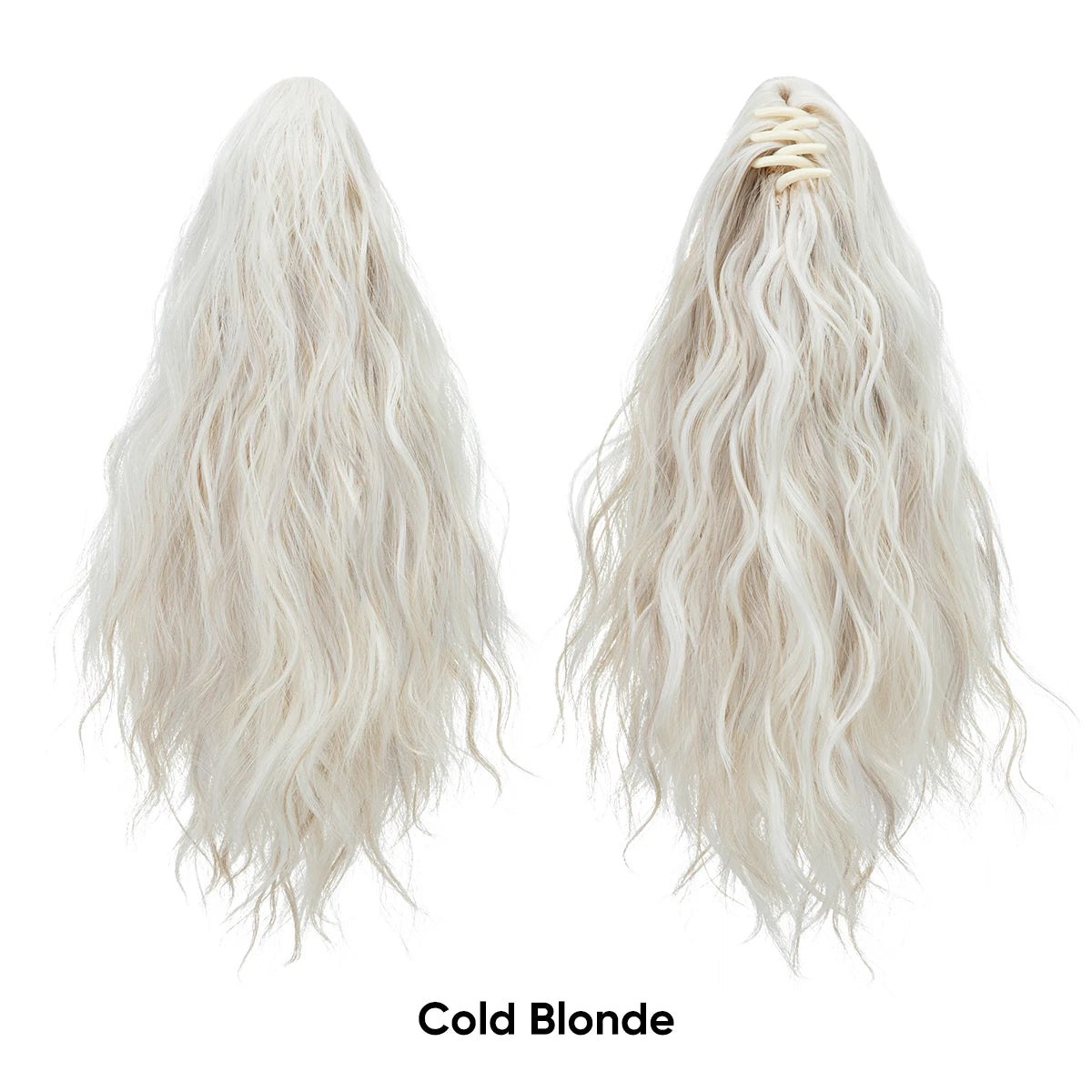 13-Inch Premium Synthetic Curly Claw Clip Ponytail – Blonde Brown Short Hairpiece, Fake Hair Extensions P064