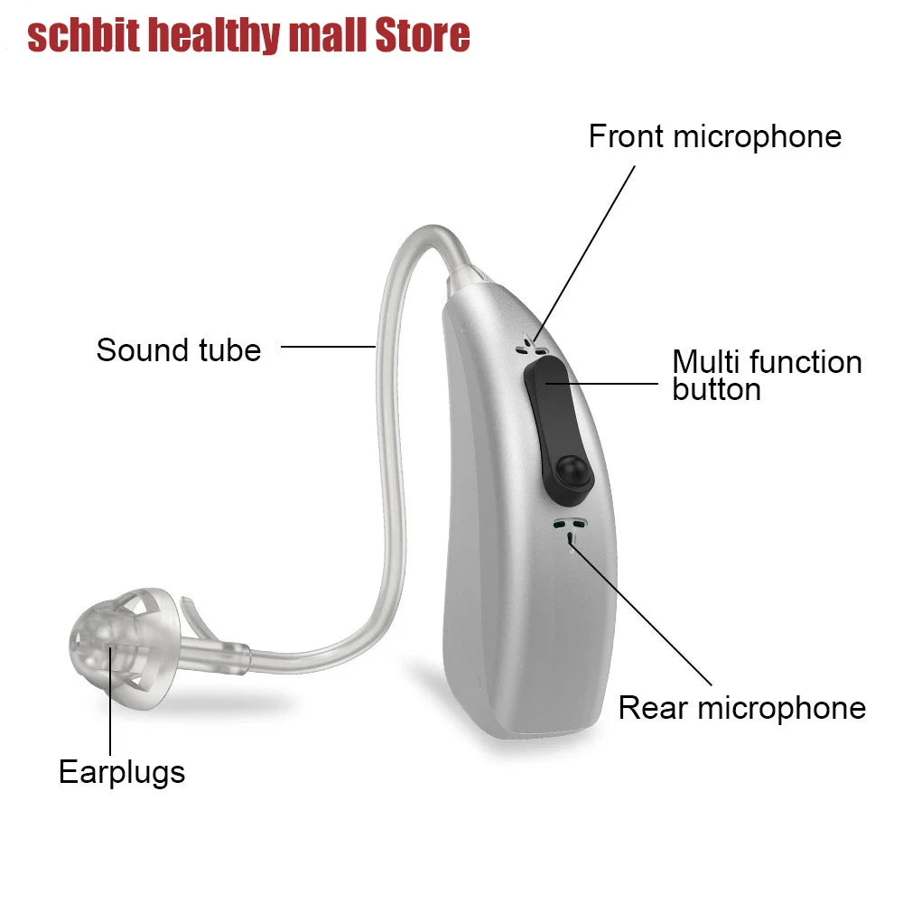 2024 Bluetooth Hearing Aid – ELHearing Rechargeable Mini Device with Programmable Digital Features & Portable Charging Case