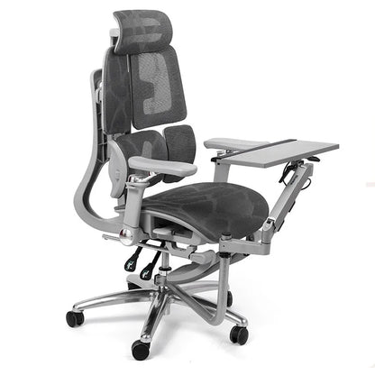 D-MOUNT OK5330 Laptop Tray Holder - Multi-Function Chair-Mounted Desk with Keyboard Plate, Full-Motion Rotation & Adjustable Stand