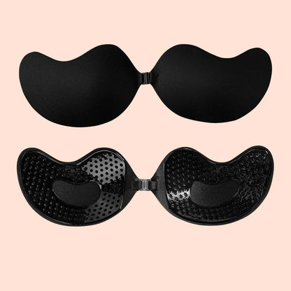 Invisible Strapless Adhesive Stick-On Bra - Seamless Silicone Push-Up Breast Tape, Nipple Covers & Bralette for Women