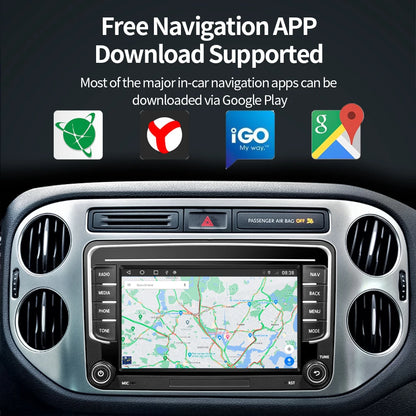 GRANDnavi Android 13 Car Radio GPS - 2Din Multimedia Player for VW, Skoda Octavia, Golf 5/6, Passat B6, Polo, Jetta