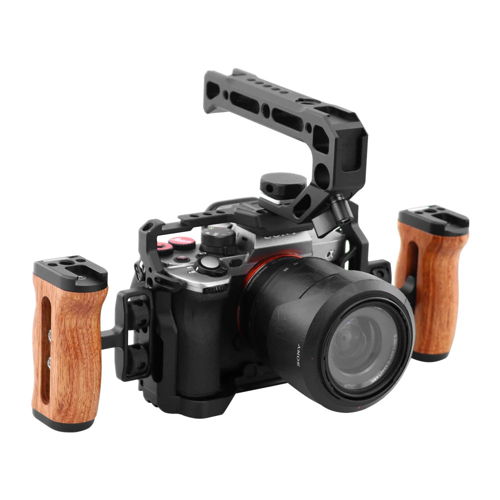 Sony A7 Camera Cage Rig - Arca-Swiss Mount with 1/4" & 3/8" Screws for Vertical & Horizontal Shooting