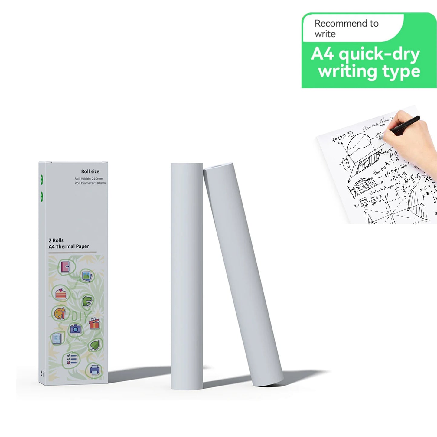 A4 Thermal Paper Roll – 210x30mm for A4 Wireless Bluetooth A40/X8 Printer