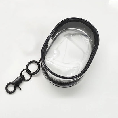 Portable Mini Clear Zipper Storage Bag Keychain – Cartoon Doll Toy, Mystery Box Organizer for Earphones, Chargers, Gift Bag for Kids