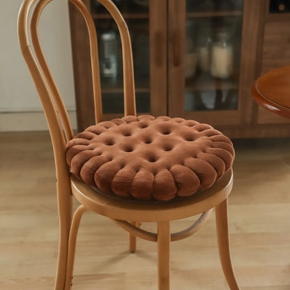 INS Cookie Biscuit Cushion – Soft & Cute Throw Pillow, Thickened Seat Pad for Chair & Living Room Decor