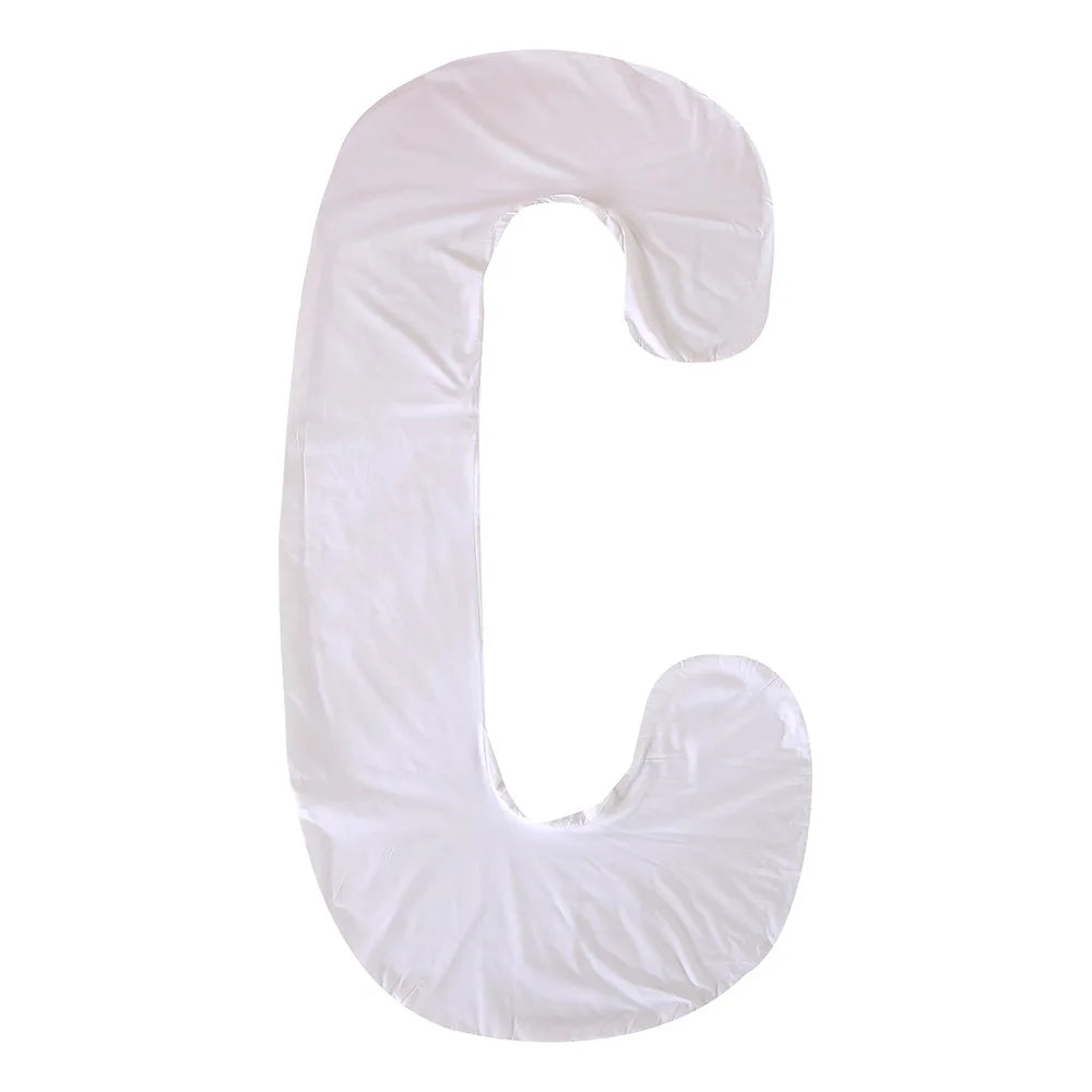C-Shape Pregnancy Nursing Pillow Cover – Replacement Body Pillow Case for Maternity Sleep & Leg Support