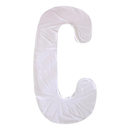 C-Shape Pregnancy Nursing Pillow Cover – Replacement Body Pillow Case for Maternity Sleep & Leg Support