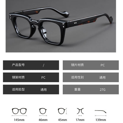 New Retro Square Frame Reading Glasses – High-Definition Printed Presbyopia Glasses for Men & Women