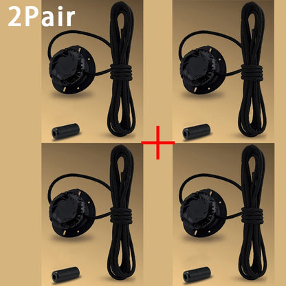Swivel Buckle No-Tie Shoelaces - Automatic Elastic Laces for Kids & Adults, 1–2 Pair Shoe Accessories