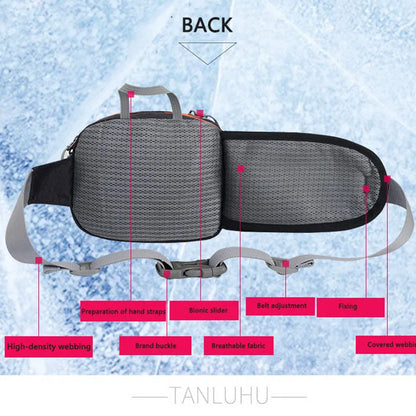 Running Waist Bag – Outdoor Marathon & Gym Belt Pack with Water Bottle Pouch, Fanny Pack for Cycling, Fitness & Phone Pocket