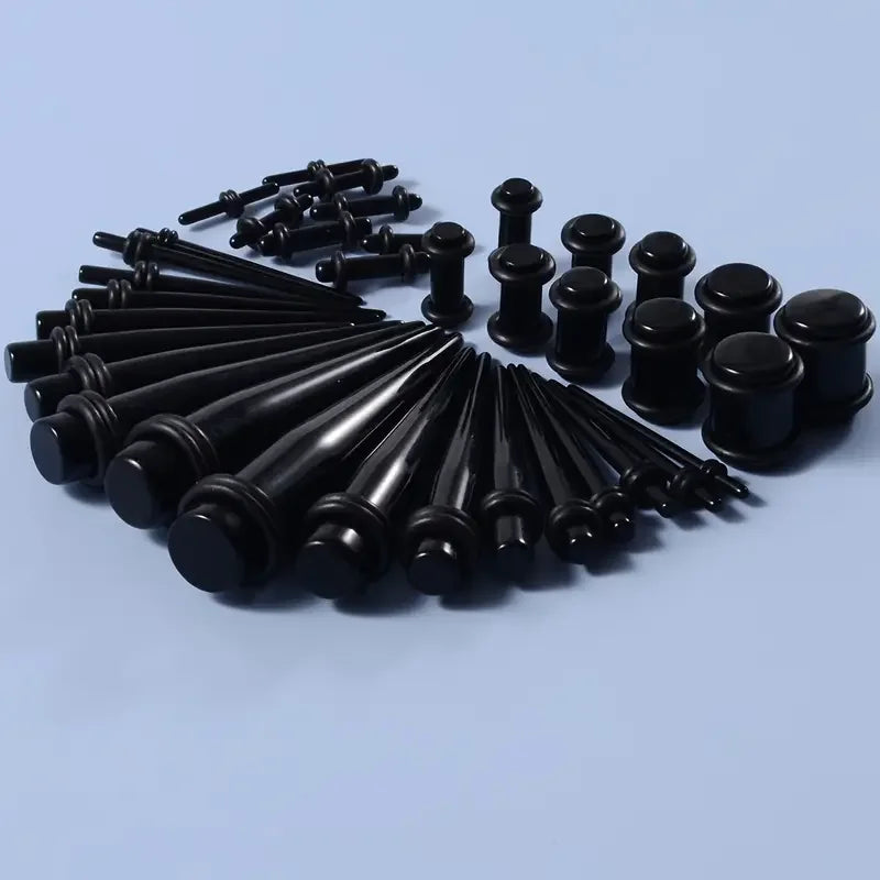 8PCS Acrylic Ear Piercing Kit — Spiral Tapers, Tunnels & Septum Horns for Men & Women Body Jewelry