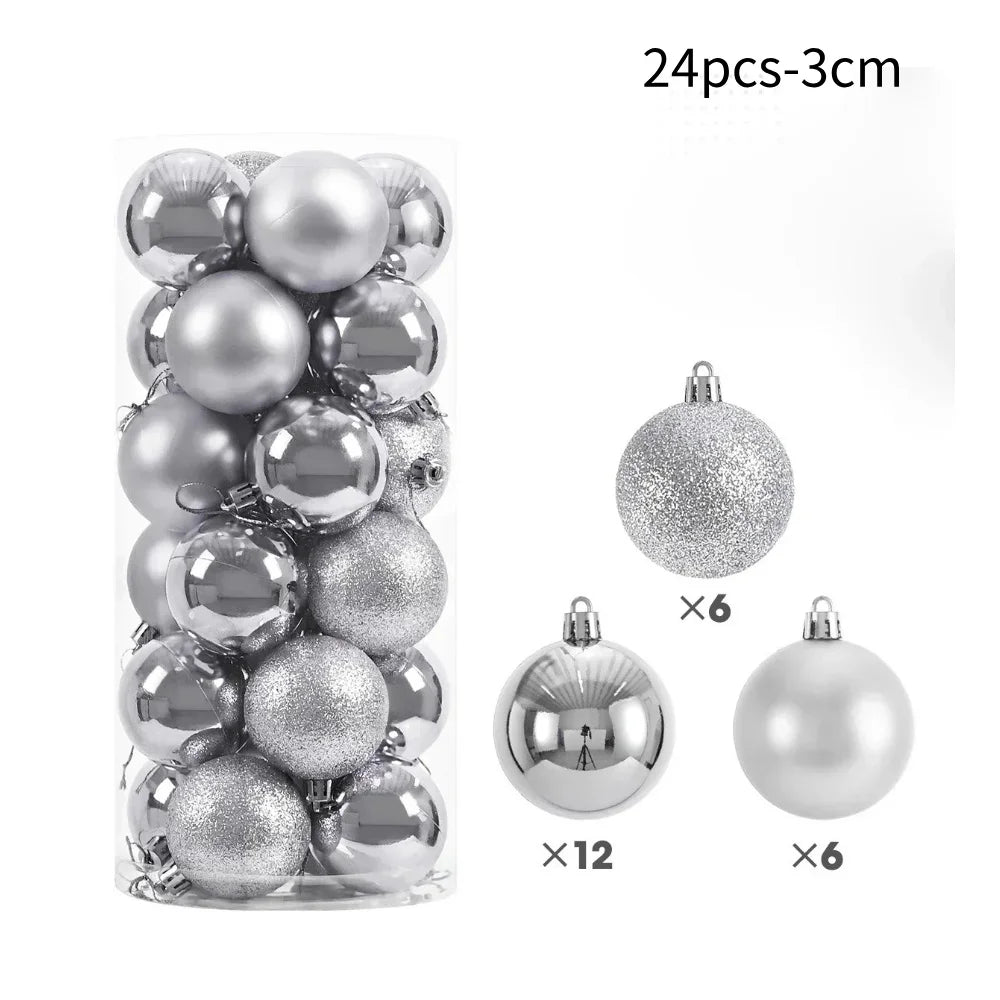50PCS Christmas Tree Ornaments – Hanging Balls Baubles for Xmas 2025 Home Decor & 2026 New Year Gifts
