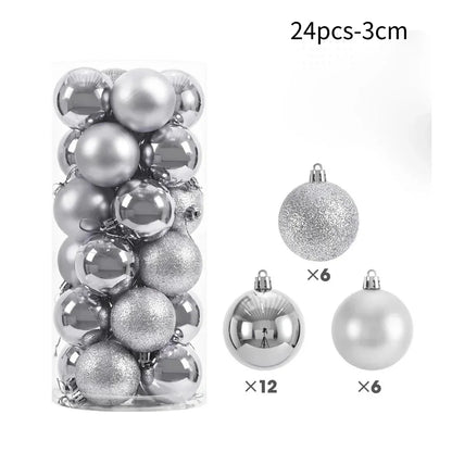 50PCS Christmas Tree Ornaments – Hanging Balls Baubles for Xmas 2025 Home Decor & 2026 New Year Gifts