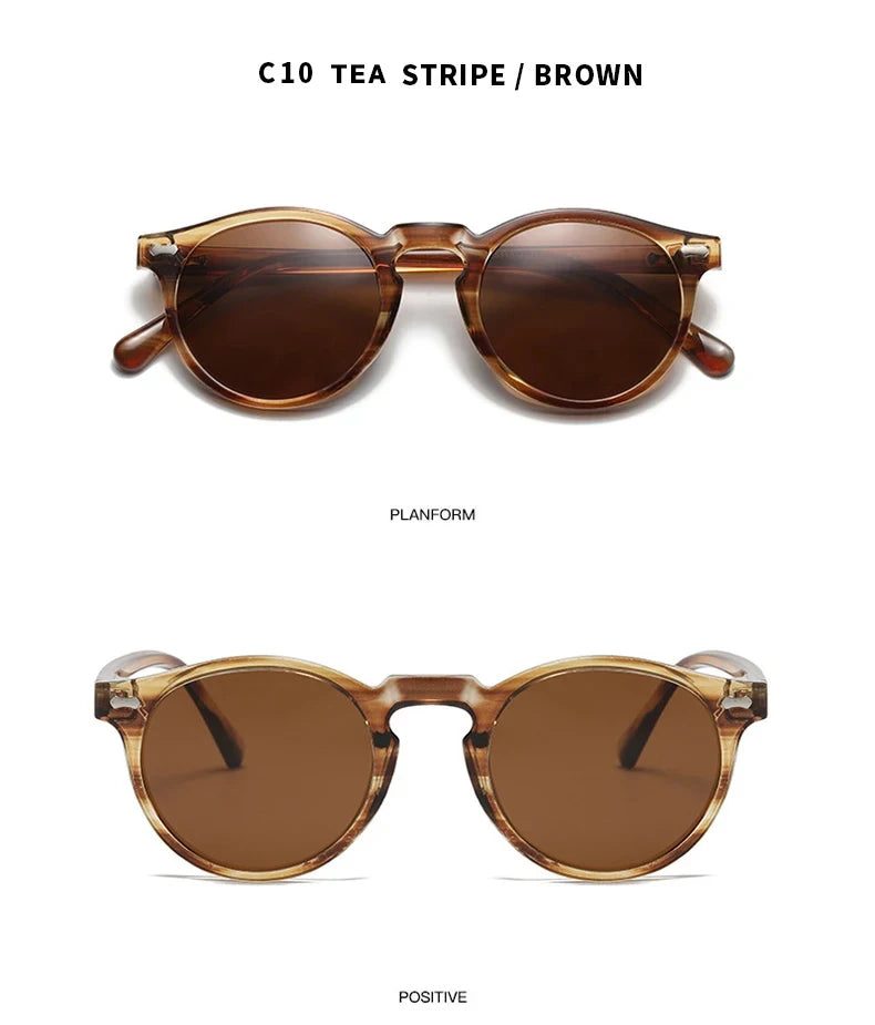 Retro Polarized Sunglasses — Small Round Vintage Shades for Men & Women