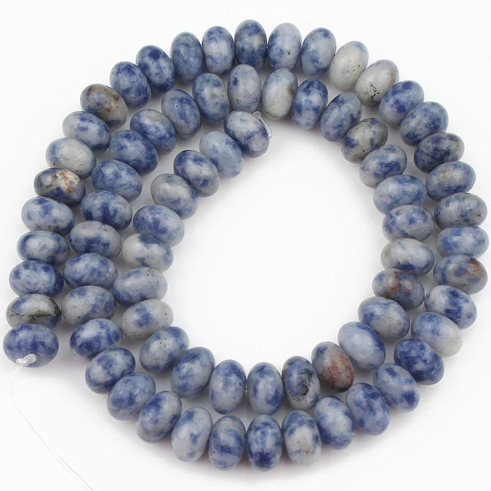 Natural Stone Rondelle Beads - 5x8mm Tourmaline, Citrine & Quartz Loose Beads for DIY Bracelets