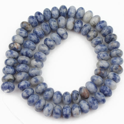 Natural Stone Rondelle Beads - 5x8mm Tourmaline, Citrine & Quartz Loose Beads for DIY Bracelets