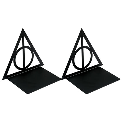 Triangle Metal Bookend – Heavy-Duty Iron Bookend for Desktop Organization, Home & Office Use