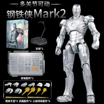 1:7 Original FondJoy Iron Man Action Figures – MK42, MK43, MK5, MK6, MK7 DIY Model, Tony Stark Legend Collection Toy for Kids Gift