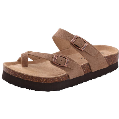 Comwarm Men's Cork Footbed Slide Sandals - Arch Support, Adjustable Buckle & Leather Summer Casual Slides