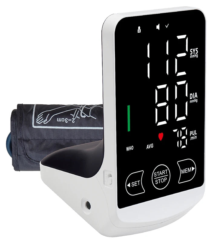 Rechargeable Arm Blood Pressure Monitor – Digital Tensiometer with Large Display & English/Spanish Voice
