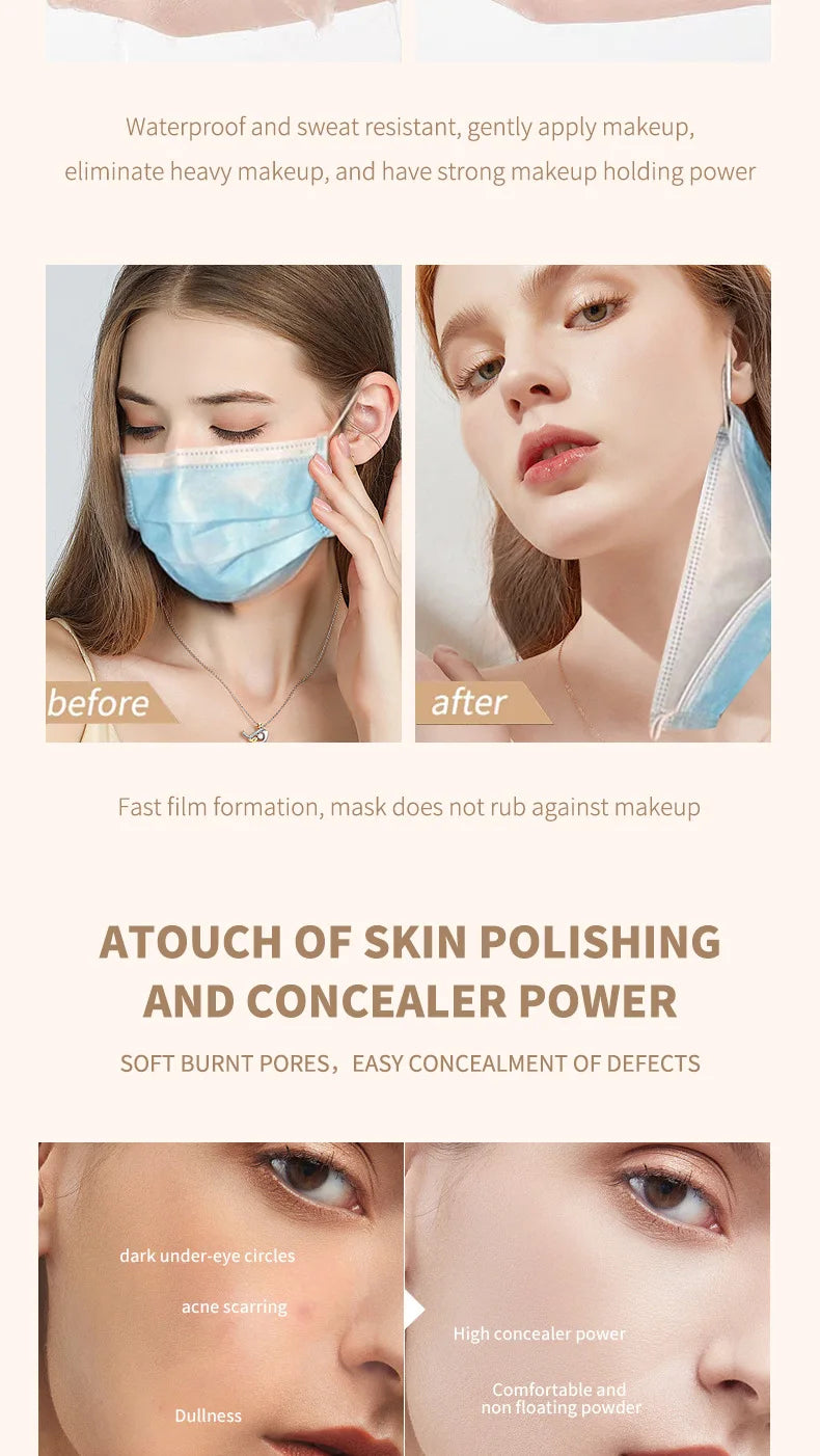 Color Changing Liquid Foundation – Concealer, Face Primer, Long-Lasting Moisturizing BB Cream Base Makeup for Women