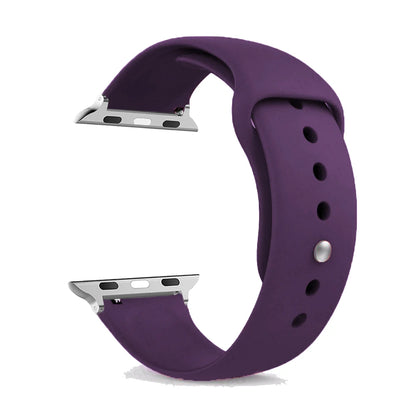 Silicone Apple Watch Band Strap - Sport Replacement Bracelet for iWatch Series Ultra 2, 9, 8, 7, 6, SE 38mm-49mm