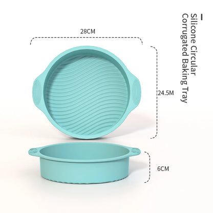 3D Silicone Cake Mold Decorating Tool for Pastry, DIY Cake Pan, Fluted Tube Pan and Airfryer Bakeware Accessories