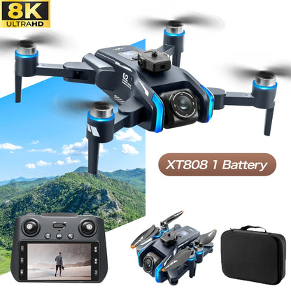 New XT808 Folding Drone – 5G Optical Flow GPS, WIFI Transmission, Professional Aerial Camera Quadcopter Toy Gift