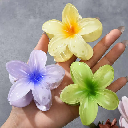 18Pcs Egg Flower Hair Clips | Gradient Candy Color Flowers, Shark Clips for Daily Ponytail Styling