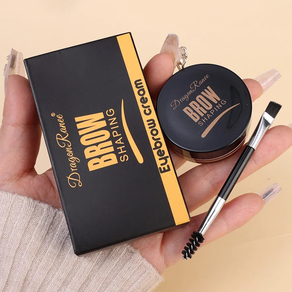Matte Brown Black Eyebrow Cream – 3D Natural Tint Gel Wax, Waterproof & Long-Lasting Brow Enhancer