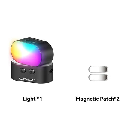 AOCHUAN RGB Magnetic Fill Light for Gimbal - LED Video Photography Light with 3 Brightness Levels & 7 Color Adjustments for Phone Selfie & Live