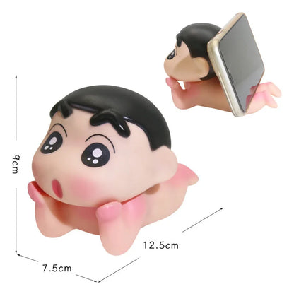 Take Bath Zaemon Crayon Shin-Chan Mobile Phone Stand – Desktop Figure Ornament & Car Decoration Gift Doll