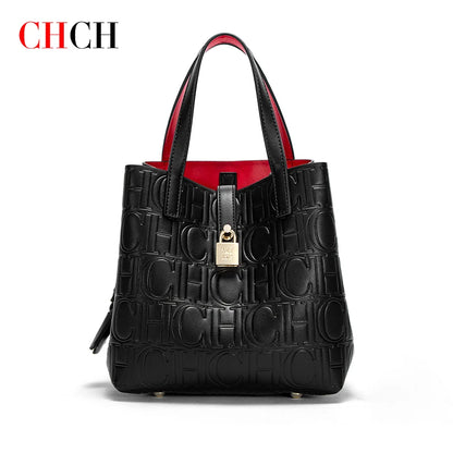 CHCH Women's Tote Bag - New Steel Embossed Handheld Bun Shopping Bag for Mothers