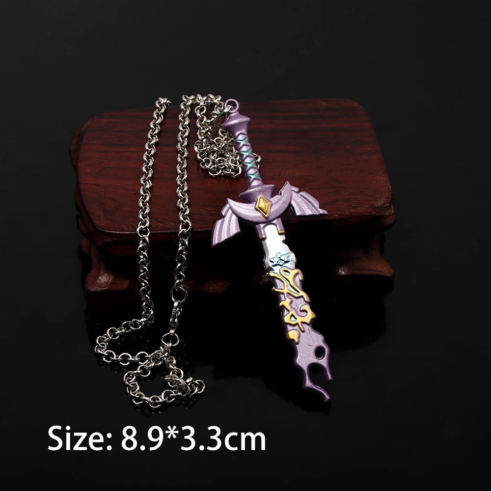 Zelda Tears of the Kingdom Purah Pad Keychain – Master Sword & Hylian Shield Pendant for Fans
