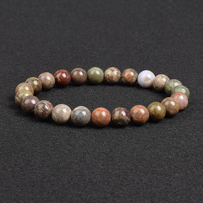 Genuine Natural Stone Beaded Bracelet – Apatite, Lapis Lazuli, Agate & Tiger Eye High Quality Crystal Gem Jewelry Bangle for Men & Women